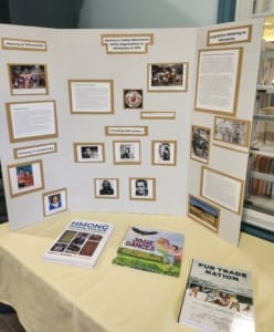 Trifold covering the above 4 topics. Includes pictures of every founder of AIM, protest photos from the LGBT movement, Hmong leaders in Minnesota, and pictures of the MN national park.